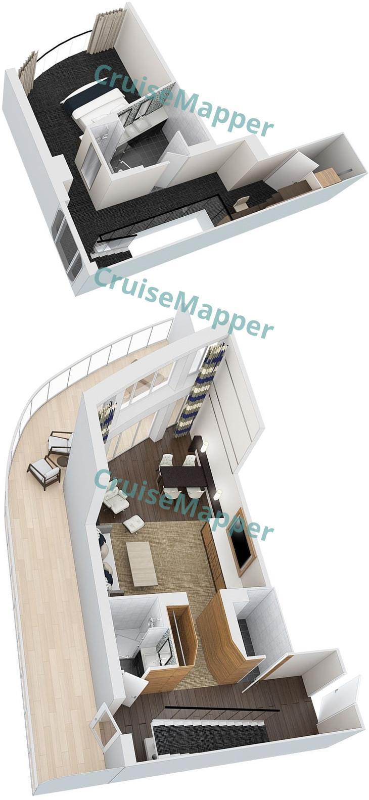 Spectrum Of The Seas Owners Loft Suite floor plan Spectrum Of The Seas Owners Loft Suite floor plan