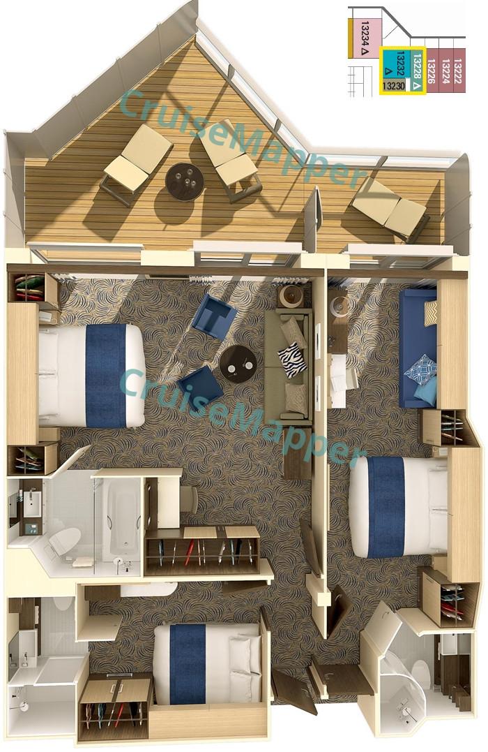 Spectrum Of The Seas 3-Bedroom Family Connected Junior Suite floor plan Spectrum Of The Seas 3-Bedroom Family Connected Junior Suite floor plan