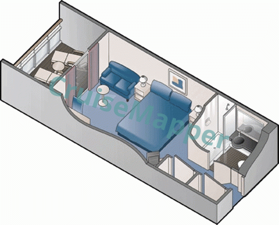 SkySea Golden Era Balcony Cabin floor plan SkySea Golden Era Balcony Cabin floor plan