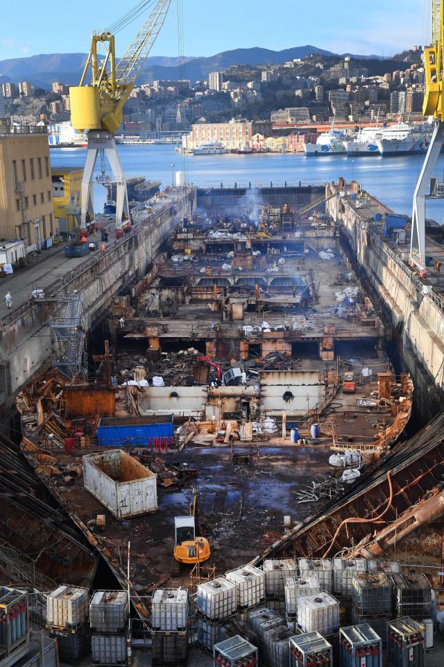 The Last Of The M S Costa Concordia In The Dry Dock WDWMAGIC the-last-of-the-m-s-costa-concordia-in-the-dry-dock-wdwmagic
