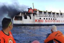 Philippine ferry with 120 people on board catches fire