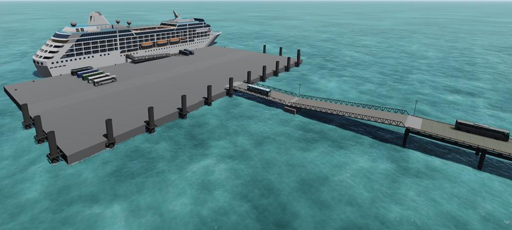 Port Broome floating cruise dock (pontoon )