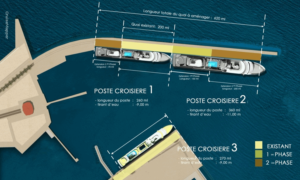 Tangier ferry cruise port map