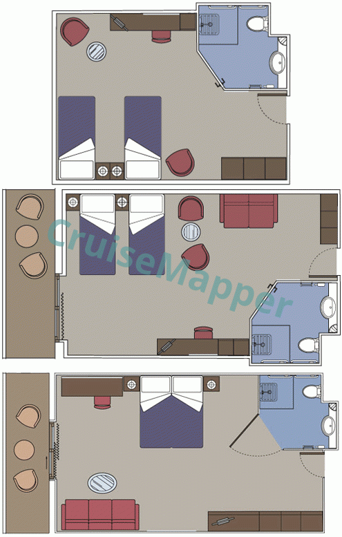 MSC Grandiosa Handicap|Wheelchair-Accessible Cabins  floor plan