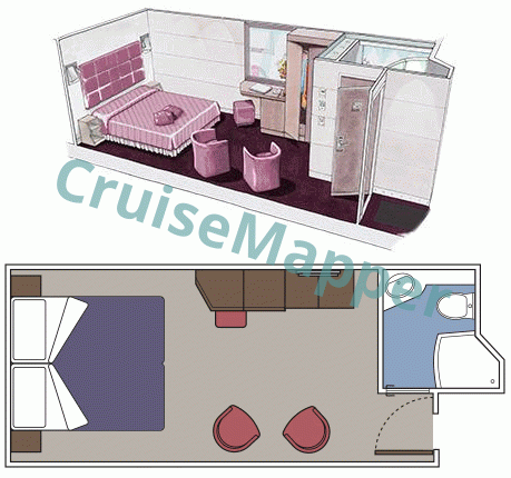 MSC Grandiosa Interior Cabin  floor plan