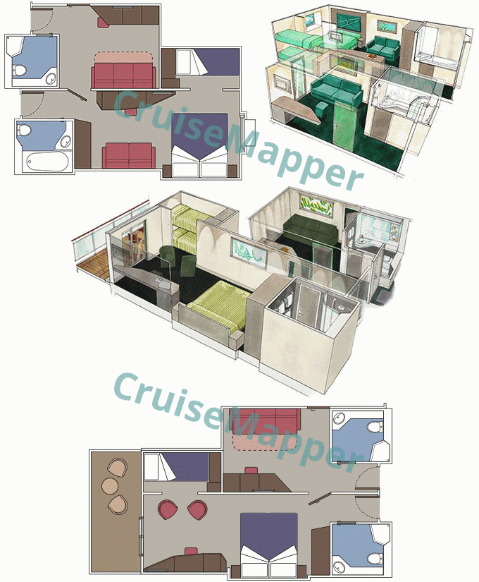 MSC Grandiosa Family Cabins  floor plan