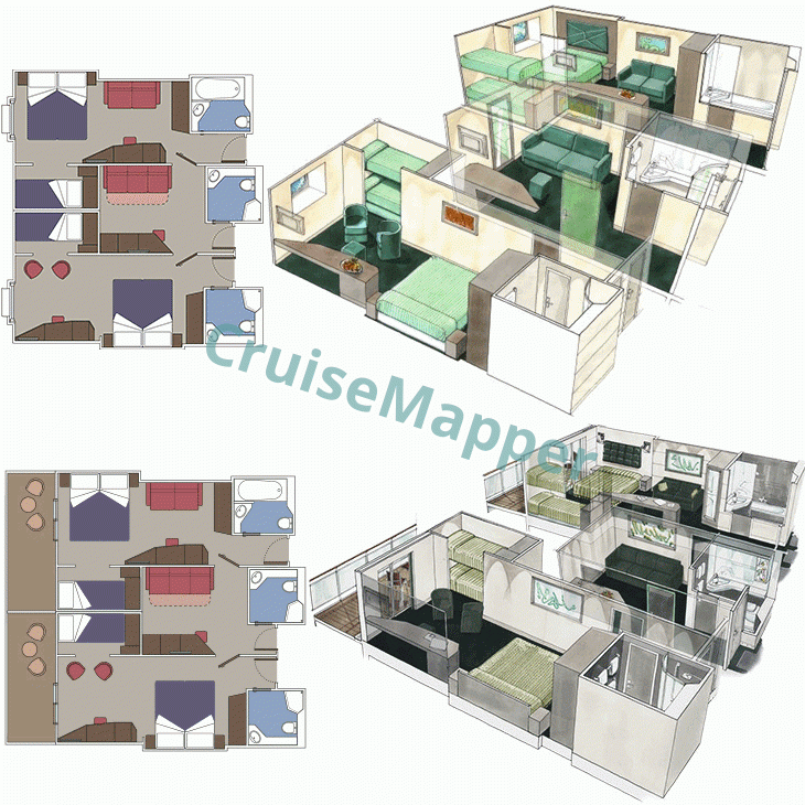 MSC Grandiosa SuperFamily Plus Cabins  floor plan