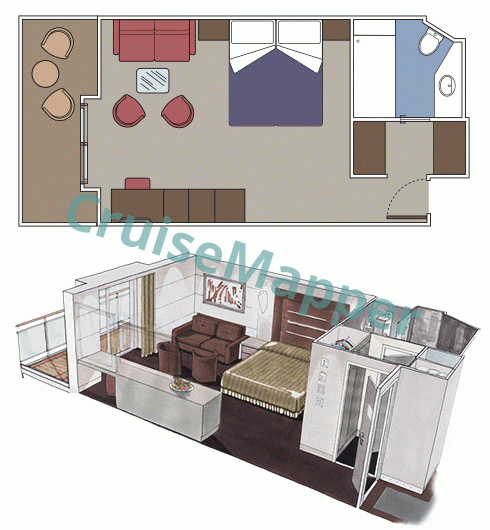 MSC Grandiosa MSC Yacht Club Deluxe Suite  floor plan