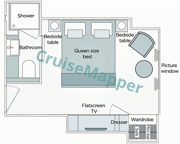 Emerald Luna Emerald Window Cabin  floor plan