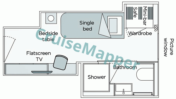 Emerald Luna Emerald Single Cabin  floor plan