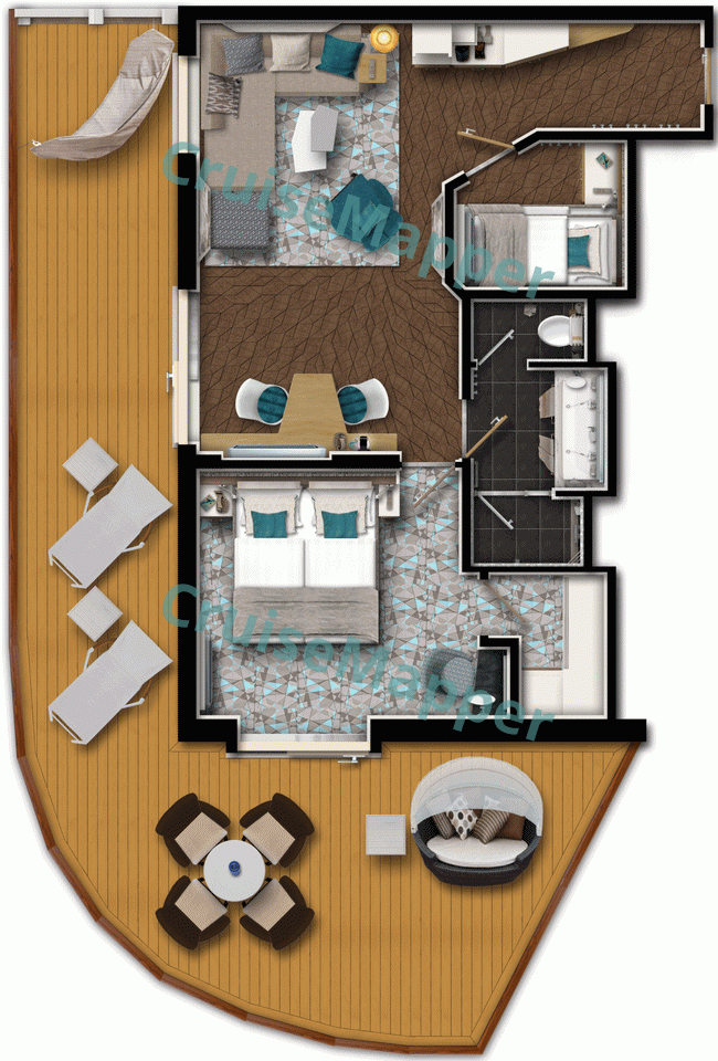 Mein Schiff 4 Diamant Suite  floor plan