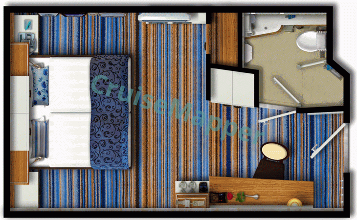 Mein Schiff 4 Innenkabine|Inside Cabin  floor plan