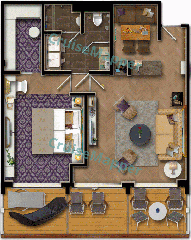 Mein Schiff 4 Themen Suite Captain  floor plan