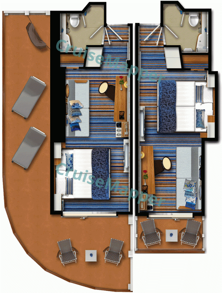 Mein Schiff 4 Balkonkabine|Balcony Cabin  floor plan