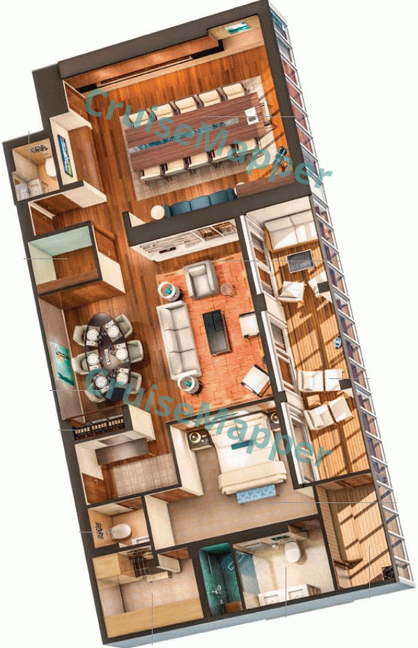 Viking Sea Owners Suite  floor plan