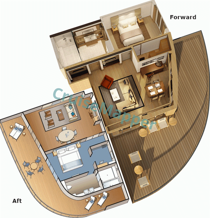 Viking Sea Explorer Suite  floor plan
