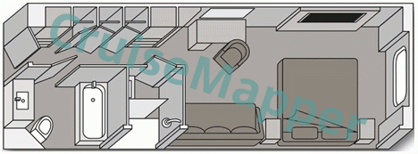 ms Koningsdam Family Oceanview Cabin  floor plan