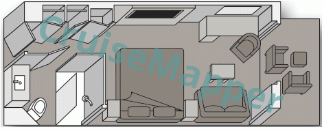 ms Koningsdam Balcony Cabin  floor plan