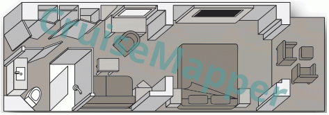 ms Koningsdam Vista Suite  floor plan