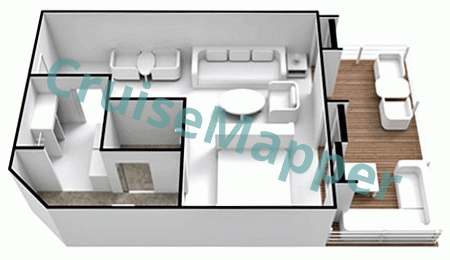 Seven Seas Explorer Penthouse Suite  floor plan