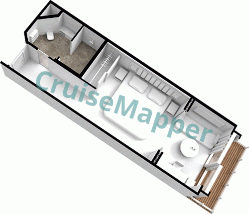 Seven Seas Explorer Veranda Suite  floor plan