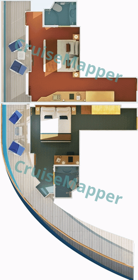 Carnival Vista Premium Vista Balcony Cabin  floor plan