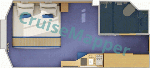 Carnival Vista Walkway View Interior Cabin  floor plan