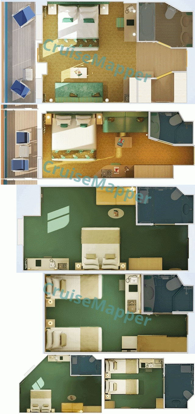 Carnival Vista Cloud 9 Spa Staterooms  floor plan