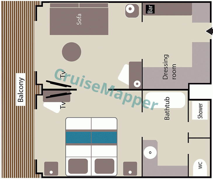 Le Lyrial 2-Room Privilege Suite floor plan