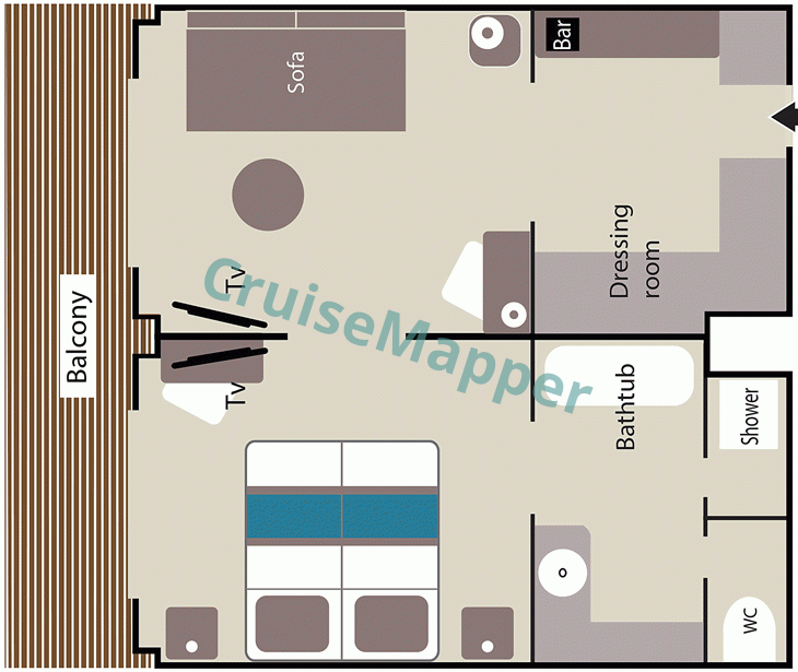 Le Lyrial 2-Room Privilege Suite  floor plan