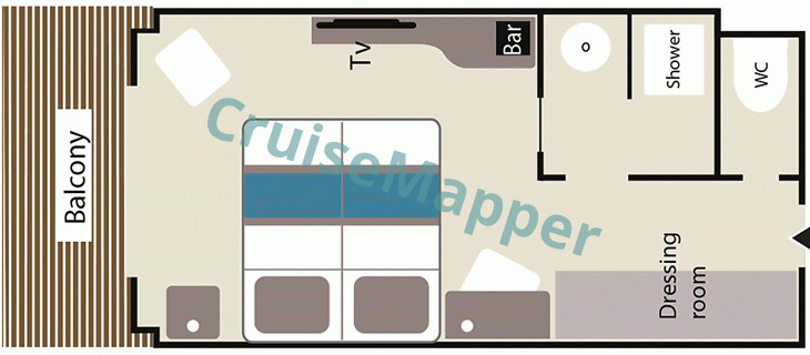 Le Lyrial Balcony Prestige Cabin  floor plan