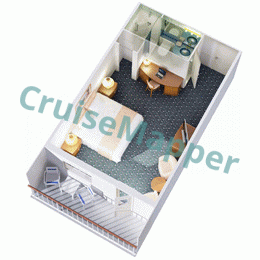 American Pride Balcony Cabin  floor plan