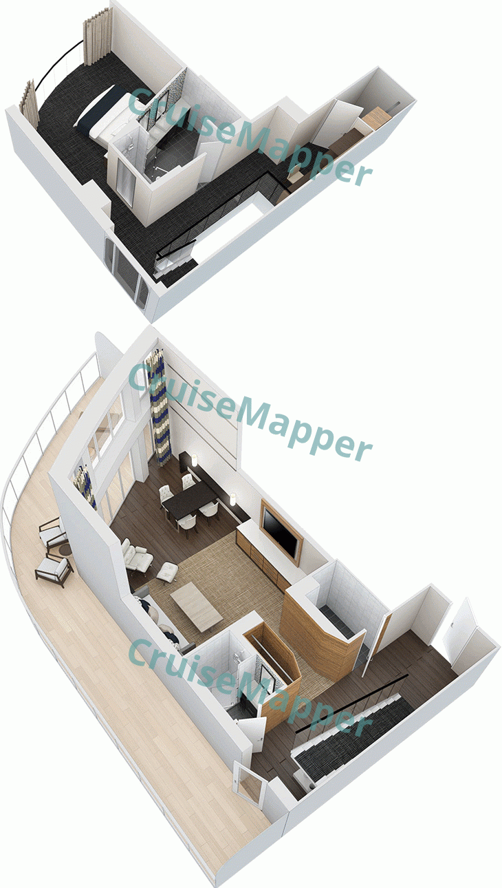 Ovation Of The Seas Owners Loft Suite  floor plan