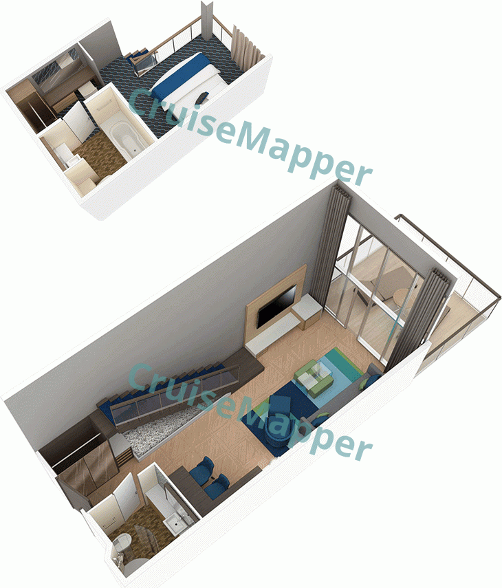 Harmony Of The Seas Crown Loft Suite  floor plan