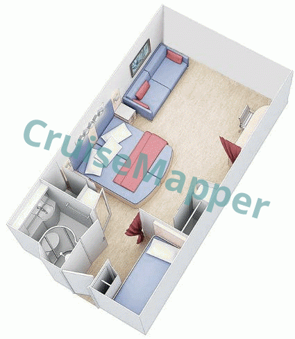 Harmony Of The Seas Spacious Interior Family Cabin  floor plan