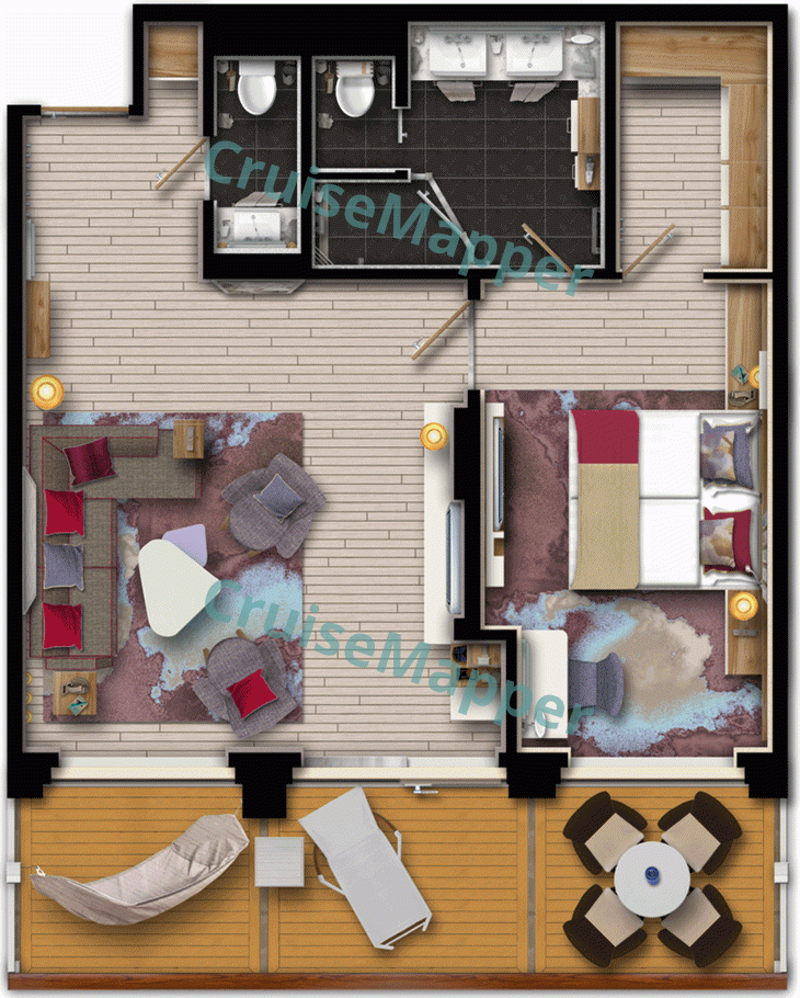 Mein Schiff 5 Themen Suite Captain  floor plan