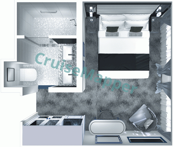 National Geographic Islander 2 Yacht King Suite  floor plan