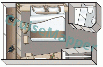 Viking Rolf Balcony Cabin  floor plan