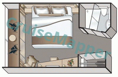 Viking Osfrid Balcony Cabin  floor plan