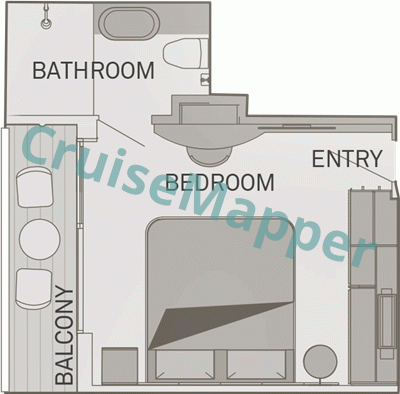 Scenic Amber Balcony Suite  floor plan