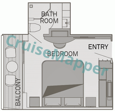 Scenic Azure Balcony Suite  floor plan