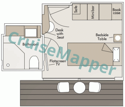 Scenic Crystal Studio Single Cabin  floor plan