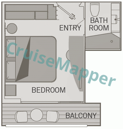Scenic Emerald Balcony Suite  floor plan