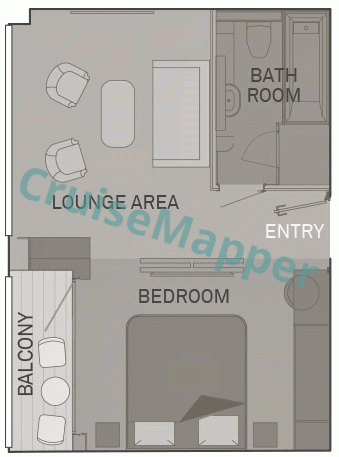 Scenic Emerald Royal Suite  floor plan