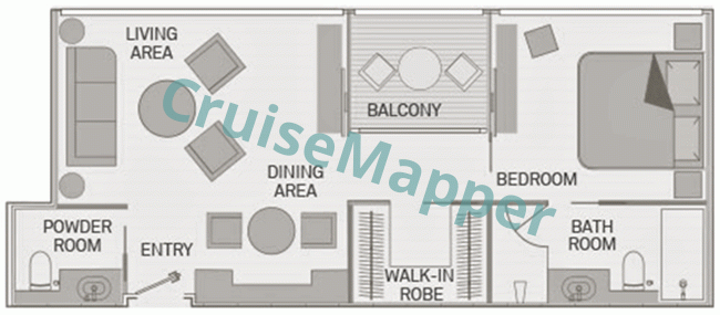 Scenic Emerald Royal Owners Suite  floor plan