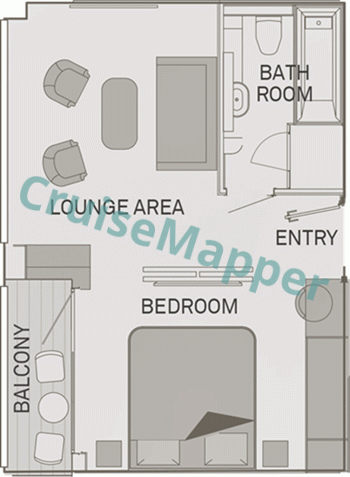 Scenic Opal Royal Suite  floor plan
