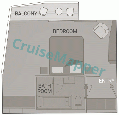 Scenic Ruby Royal Panorama Suite  floor plan