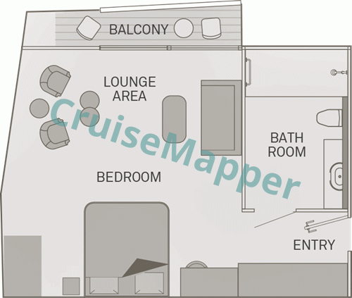 Scenic Sapphire Royal Panorama Suite  floor plan