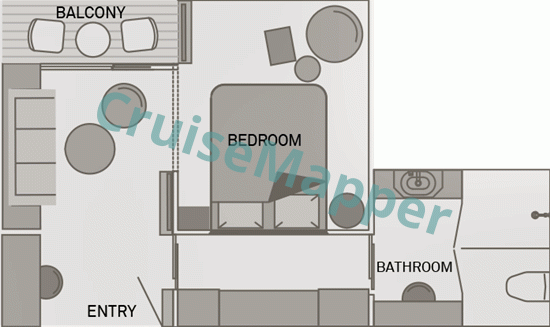 Scenic Spirit Grand Deluxe Suite  floor plan