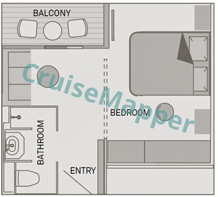 Scenic Spirit Balcony Suite  floor plan